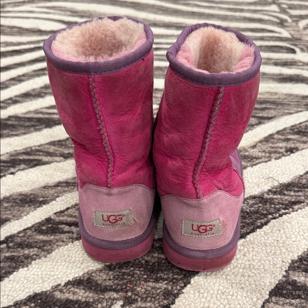 UGG Kids Pink and Purple Winter Boots